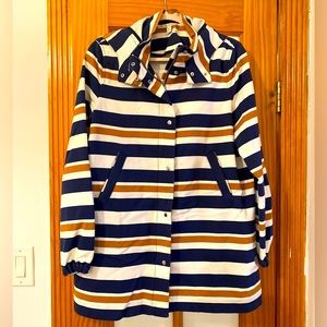Striped nautical hooded jacket